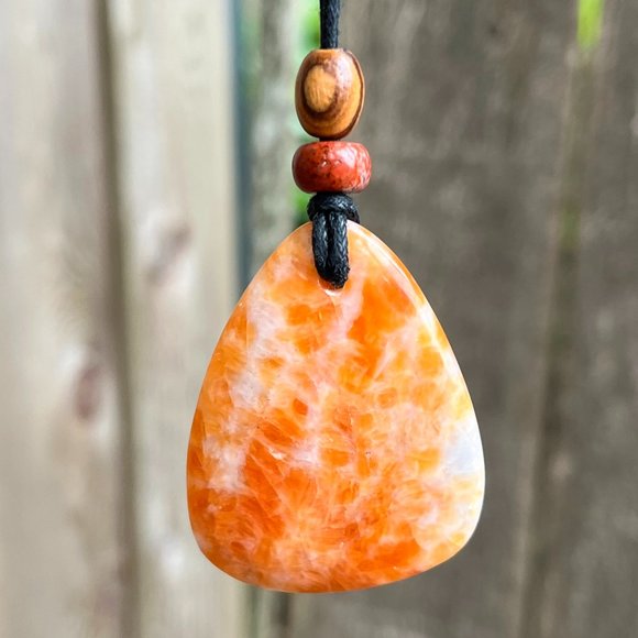 Artisan Jewelry - Sunstone Gemstone Pendant Handmade